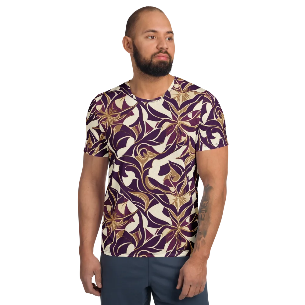 Amethyst Filigree on Men's Athletic T-Shirt — Front