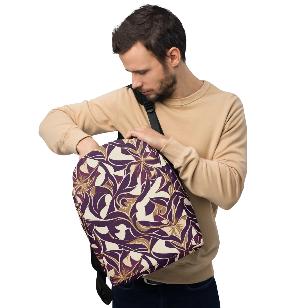 Amethyst Filigree on Minimalist Backpack — Front