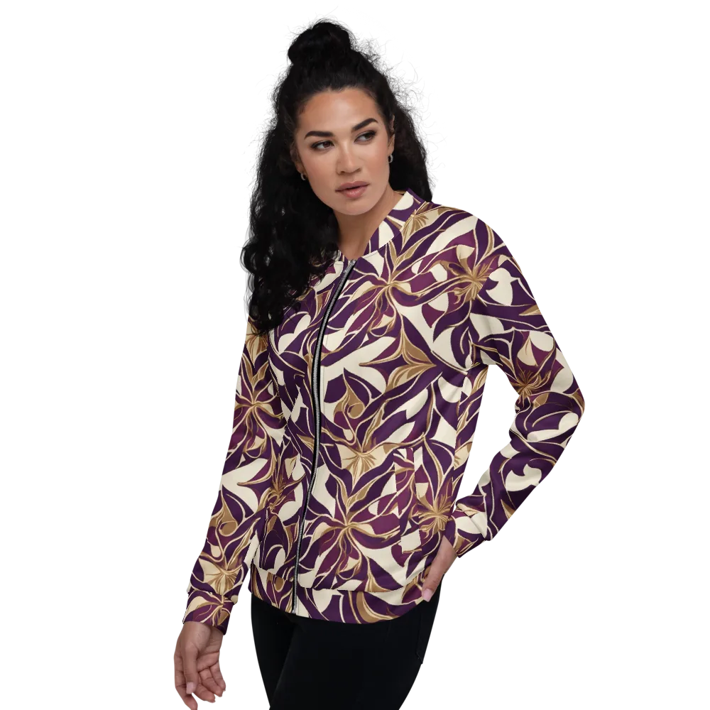 Amethyst Filigree on Bomber Jacket — Left