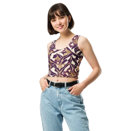 Amethyst Filigree on a Crop Top