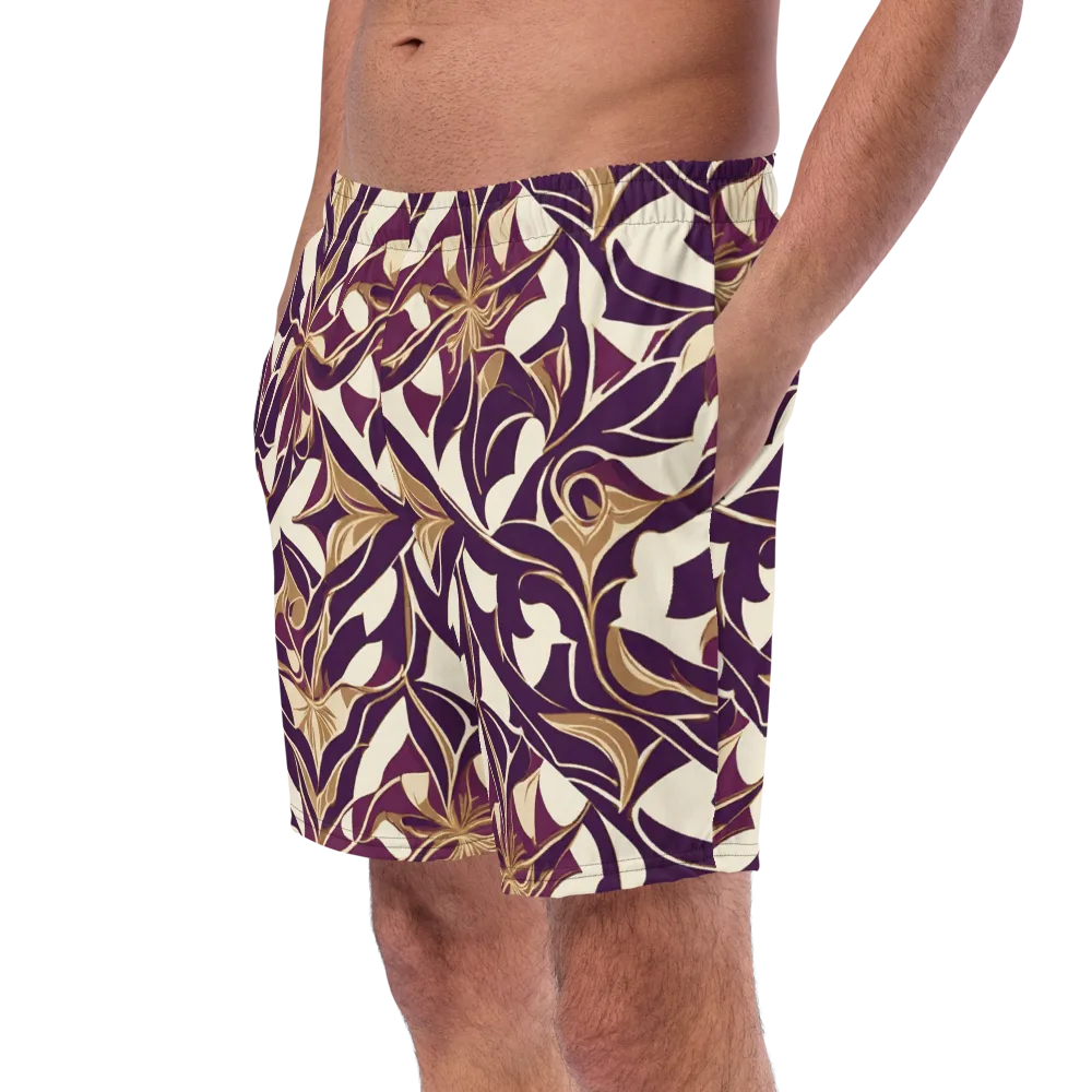 Amethyst Filigree on Swim Trunks — Left Front