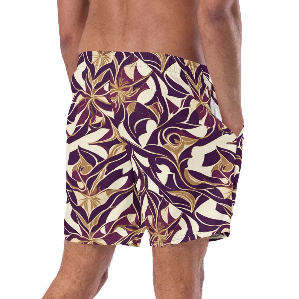 Amethyst Filigree on Swim Trunks — Right Back