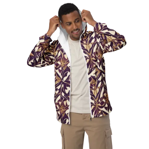 Amethyst Filigree on a Men's Windbreaker