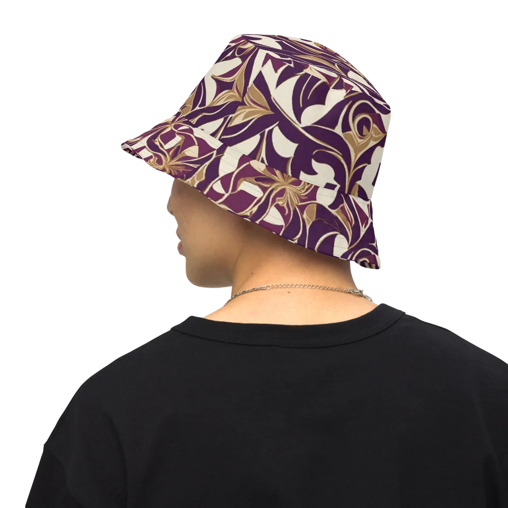 Amethyst Filigree on Reversible Bucket Hat — Back Inside