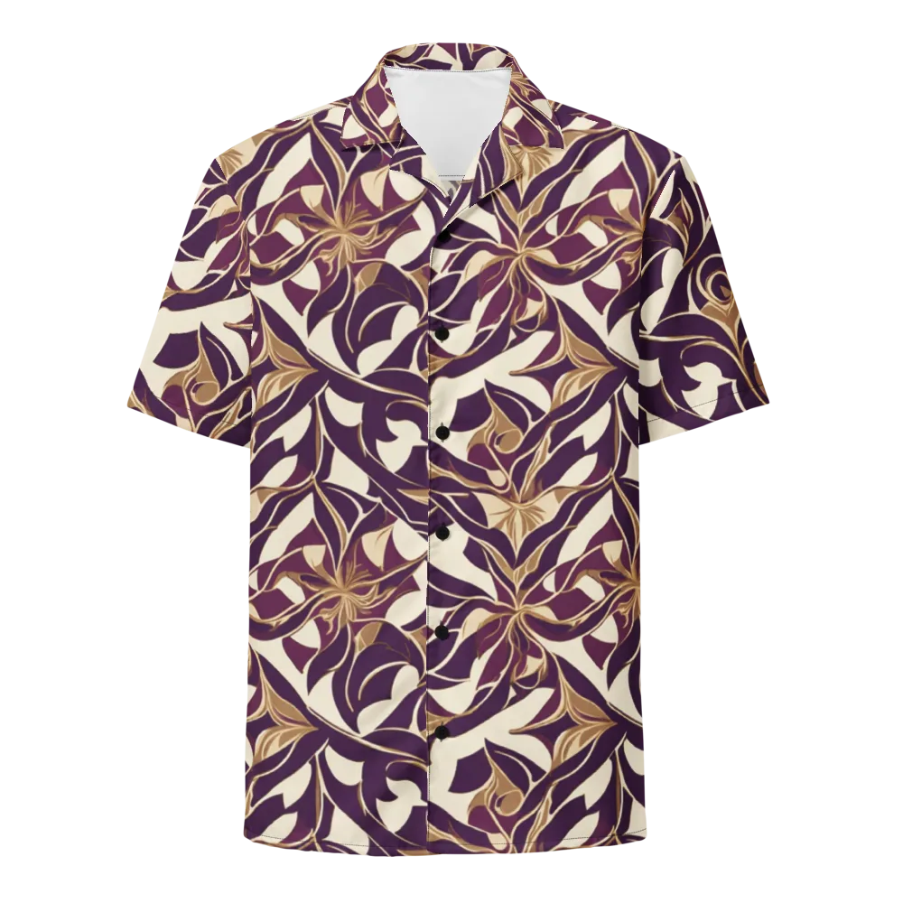 Amethyst Filigree on Button Shirt — Front