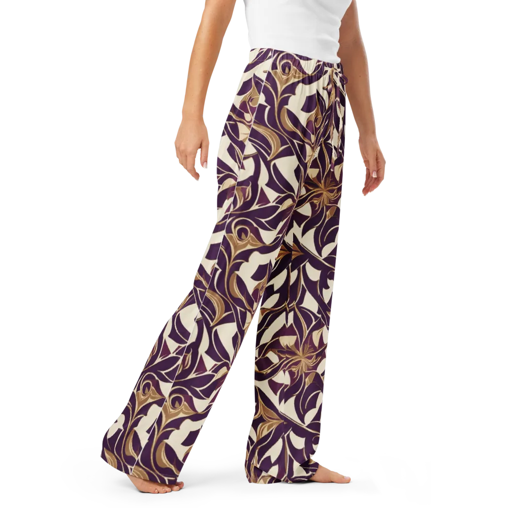 Amethyst Filigree on Women's Pajama Pants — Right Front