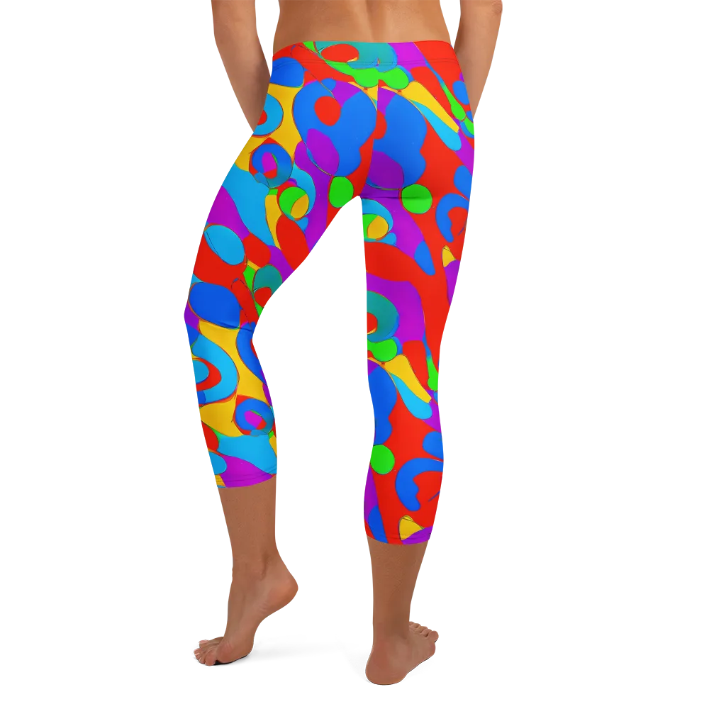 Acid Geometry on Capri Leggings — Back