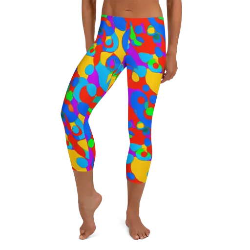 Acid Geometry on a Capri Leggings