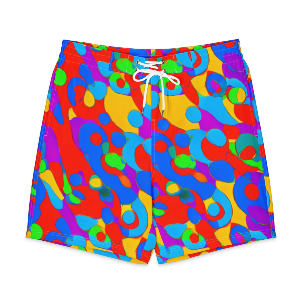 Acid Geometry on Men's Board Shorts — Front