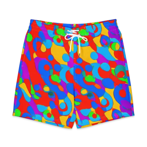 Acid Geometry on a Men's Board Shorts