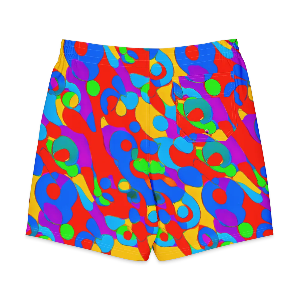 Acid Geometry on Men's Board Shorts — Back