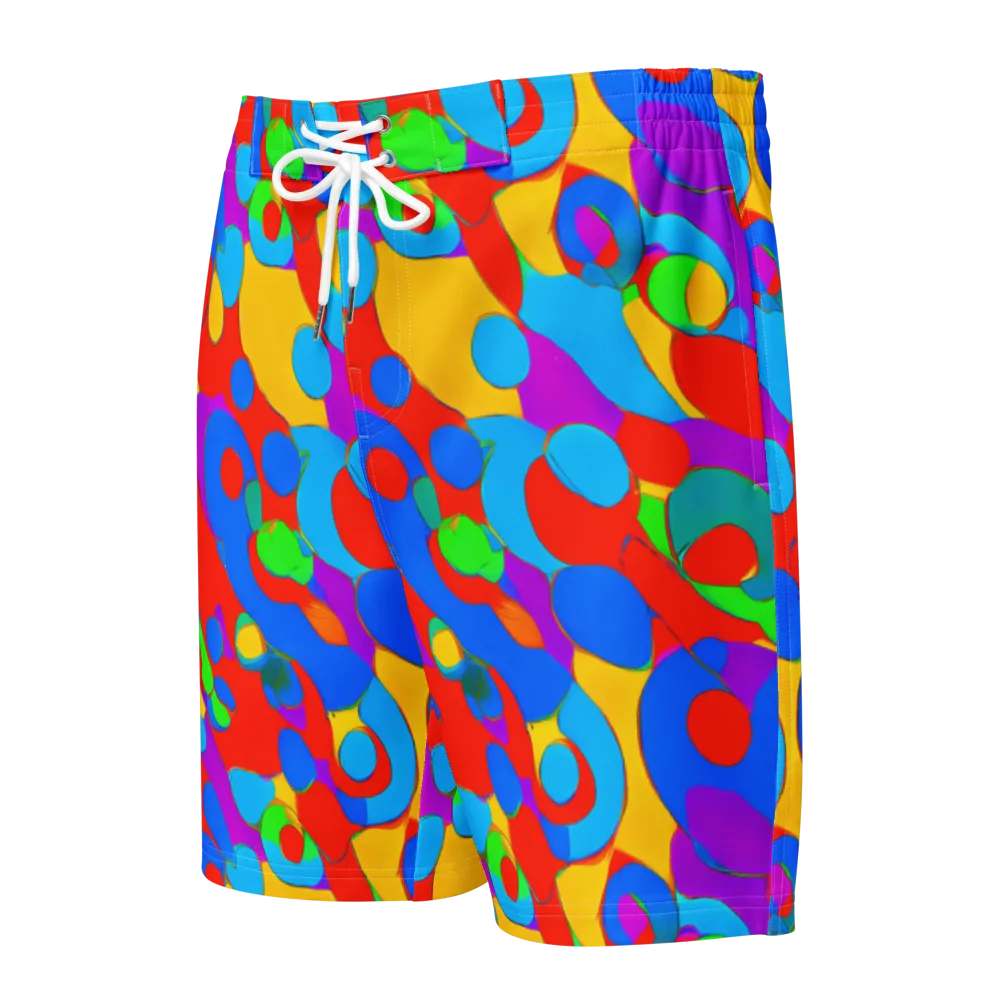 Acid Geometry on Men's Board Shorts — Front