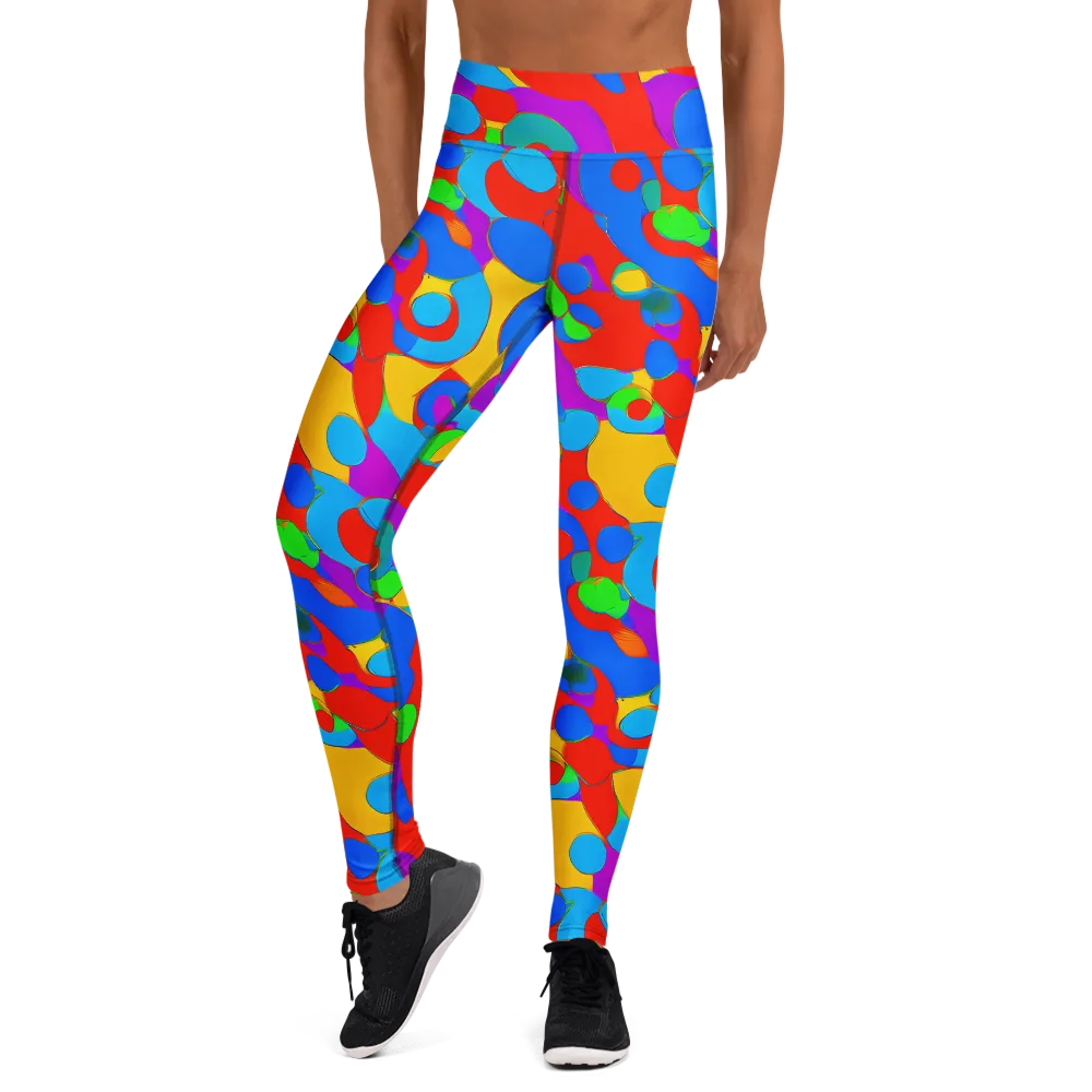 Acid Geometry on Yoga Leggings — Front