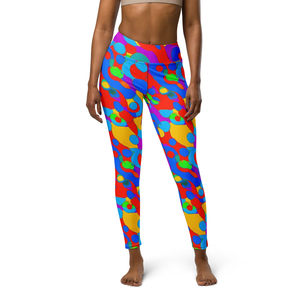 Acid Geometry on Yoga Leggings — Front