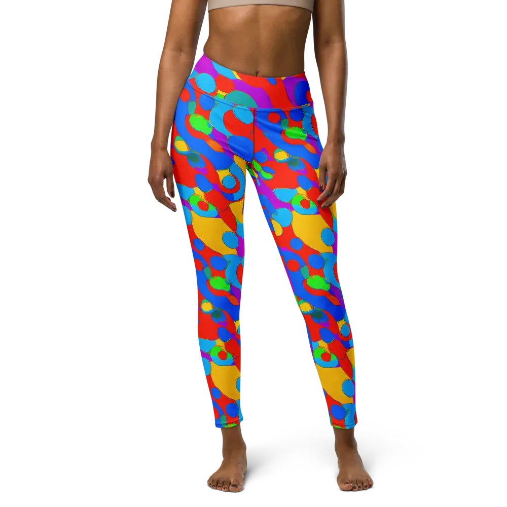 Acid Geometry on Yoga Leggings — Front