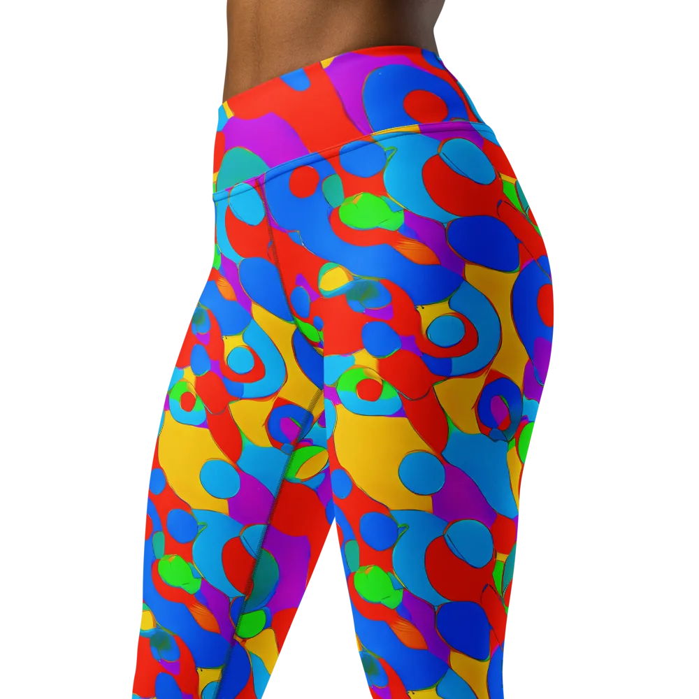 Acid Geometry on Yoga Leggings — Left Front