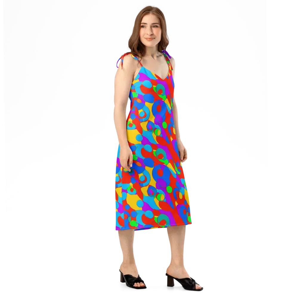 Acid Geometry on Slip Dress — Right Front