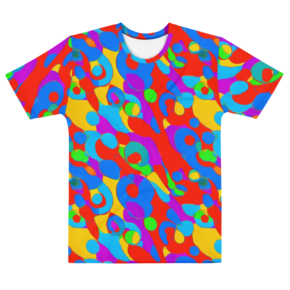Acid Geometry on Men's Cotton Crew Neck T-Shirt — Front