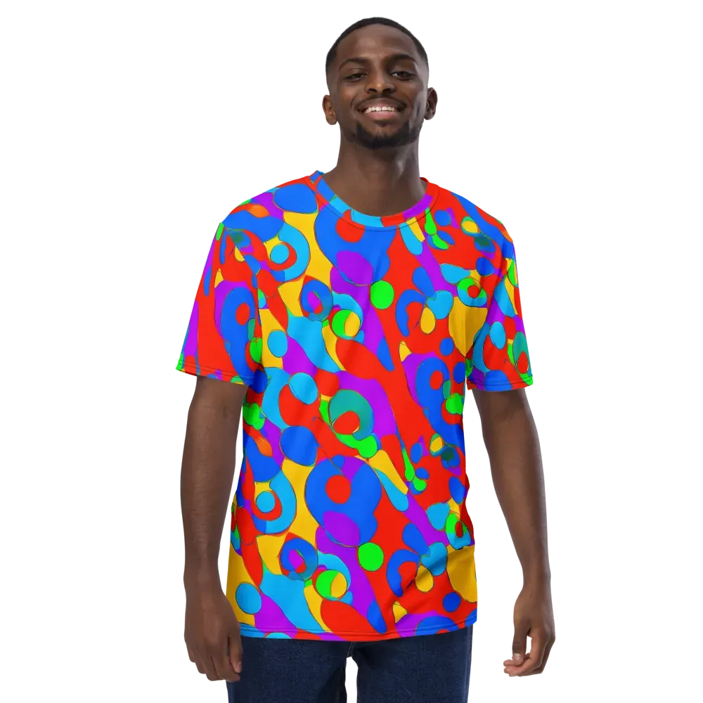 Acid Geometry on Men's Crew Neck T-Shirt — Front