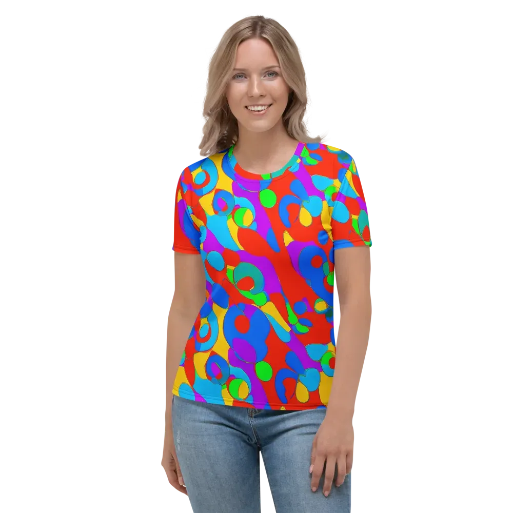 Acid Geometry on Women's Crew Neck T-Shirt — Front