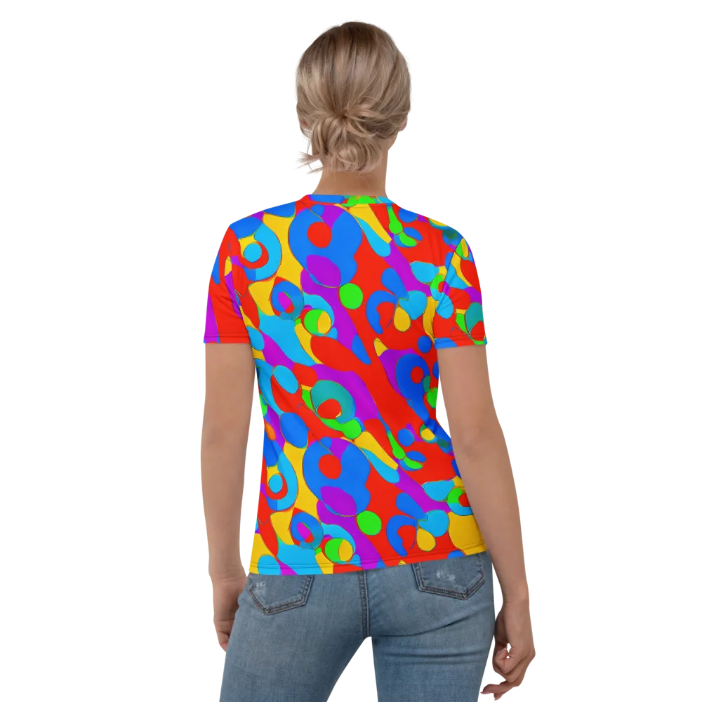 Acid Geometry on Women's Crew Neck T-Shirt — Back