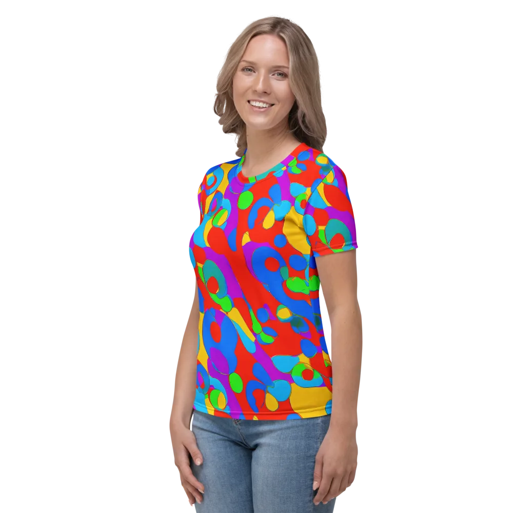 Acid Geometry on Women's Crew Neck T-Shirt — Left
