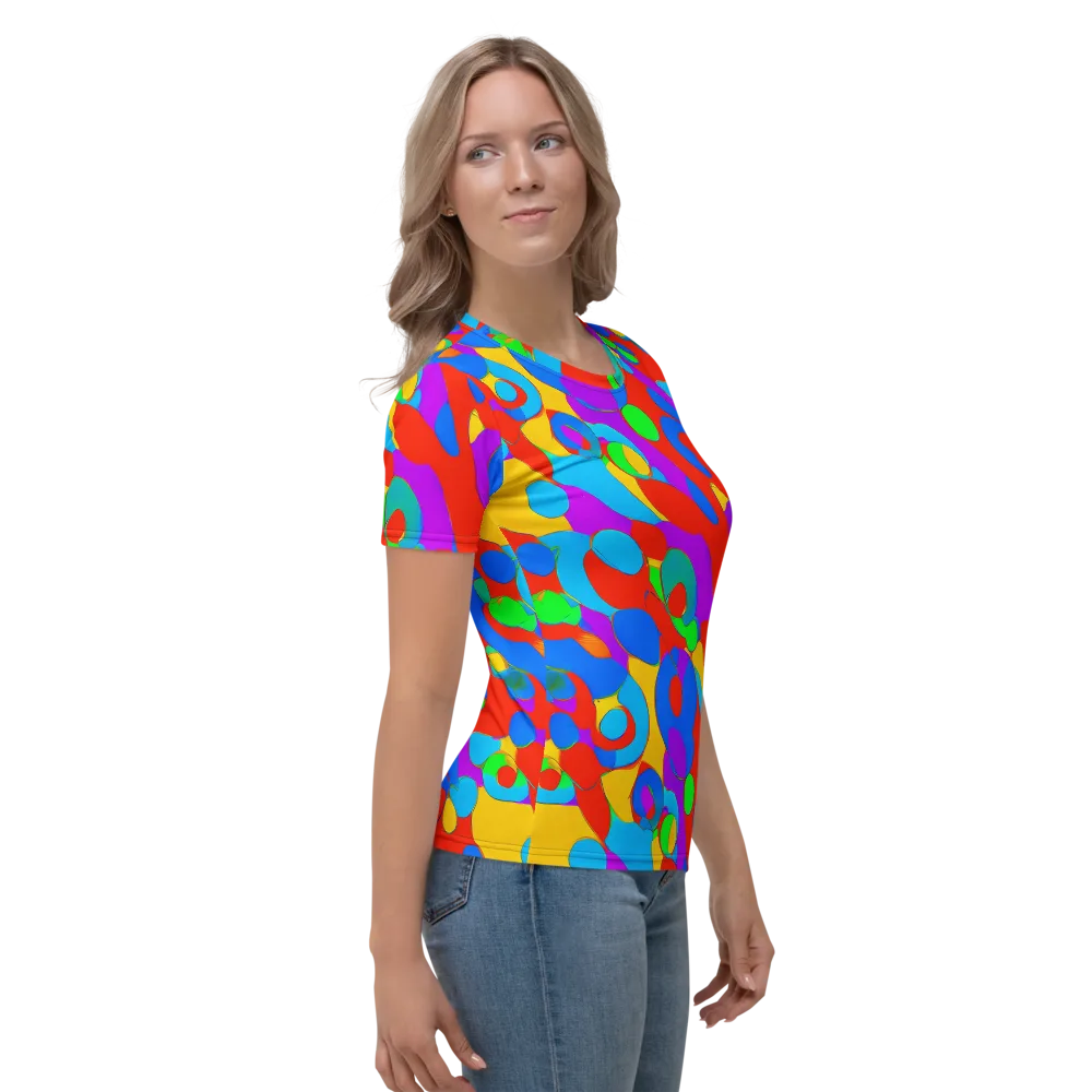 Acid Geometry on Women's Crew Neck T-Shirt — Right