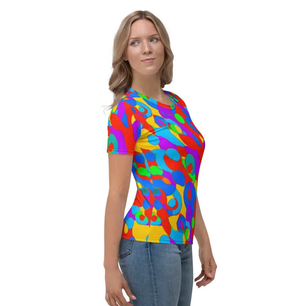 Acid Geometry on Women's Crew Neck T-Shirt — Right