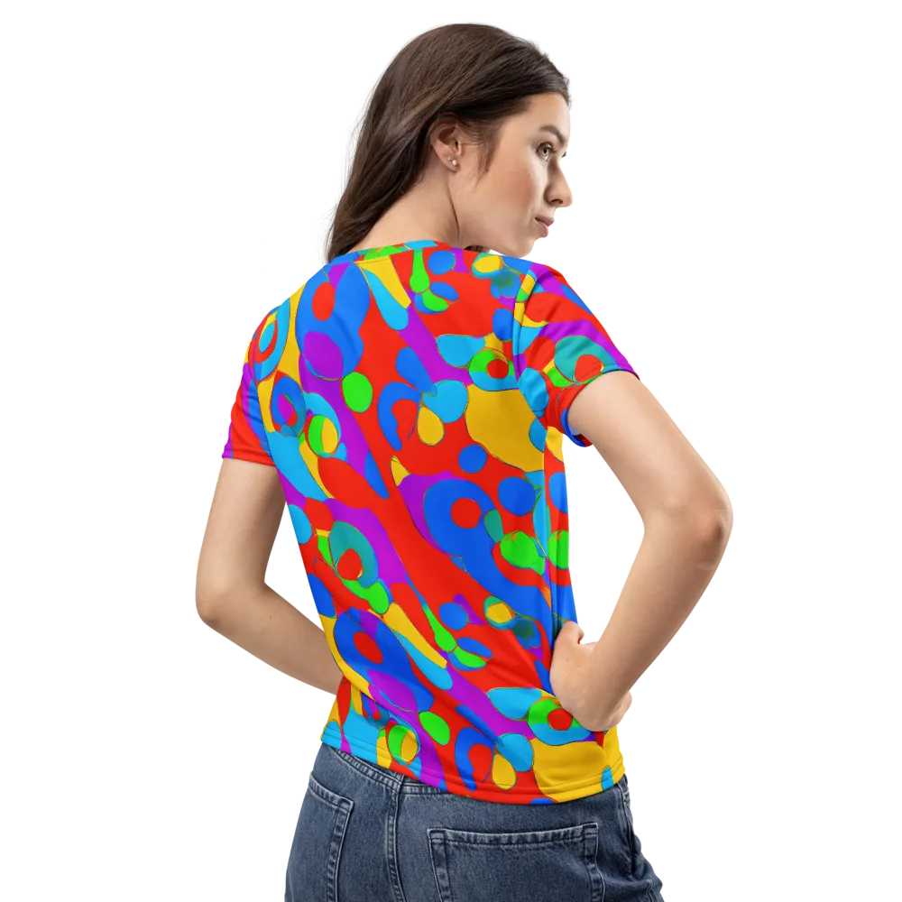 Acid Geometry on Women's Crew Neck T-Shirt — Back