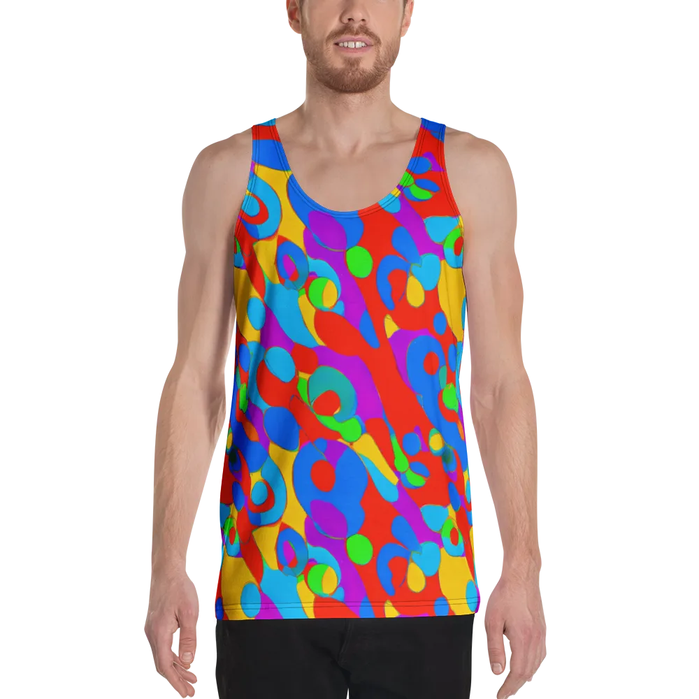 Acid Geometry on Men's Tank Top — Front
