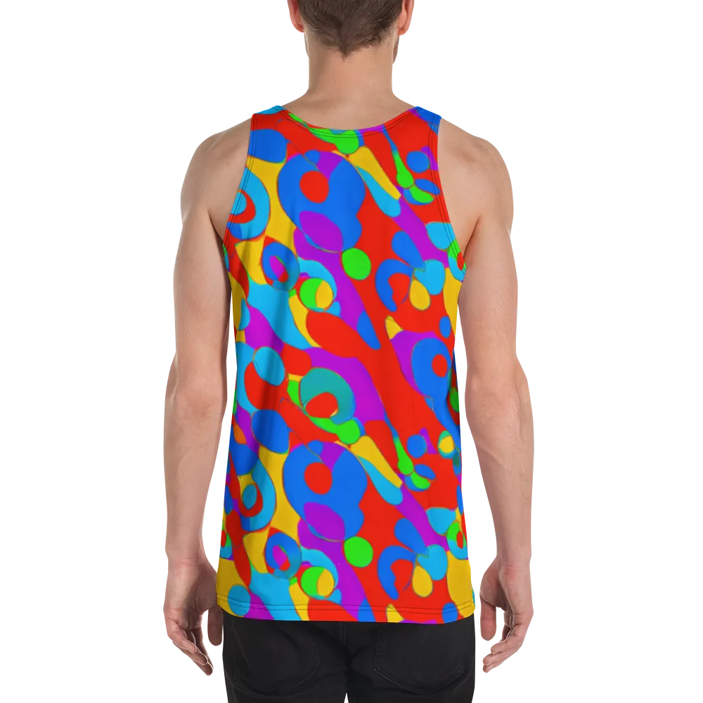 Acid Geometry on Men's Tank Top — Back