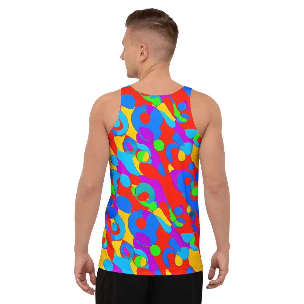 Acid Geometry on Men's Tank Top — Back