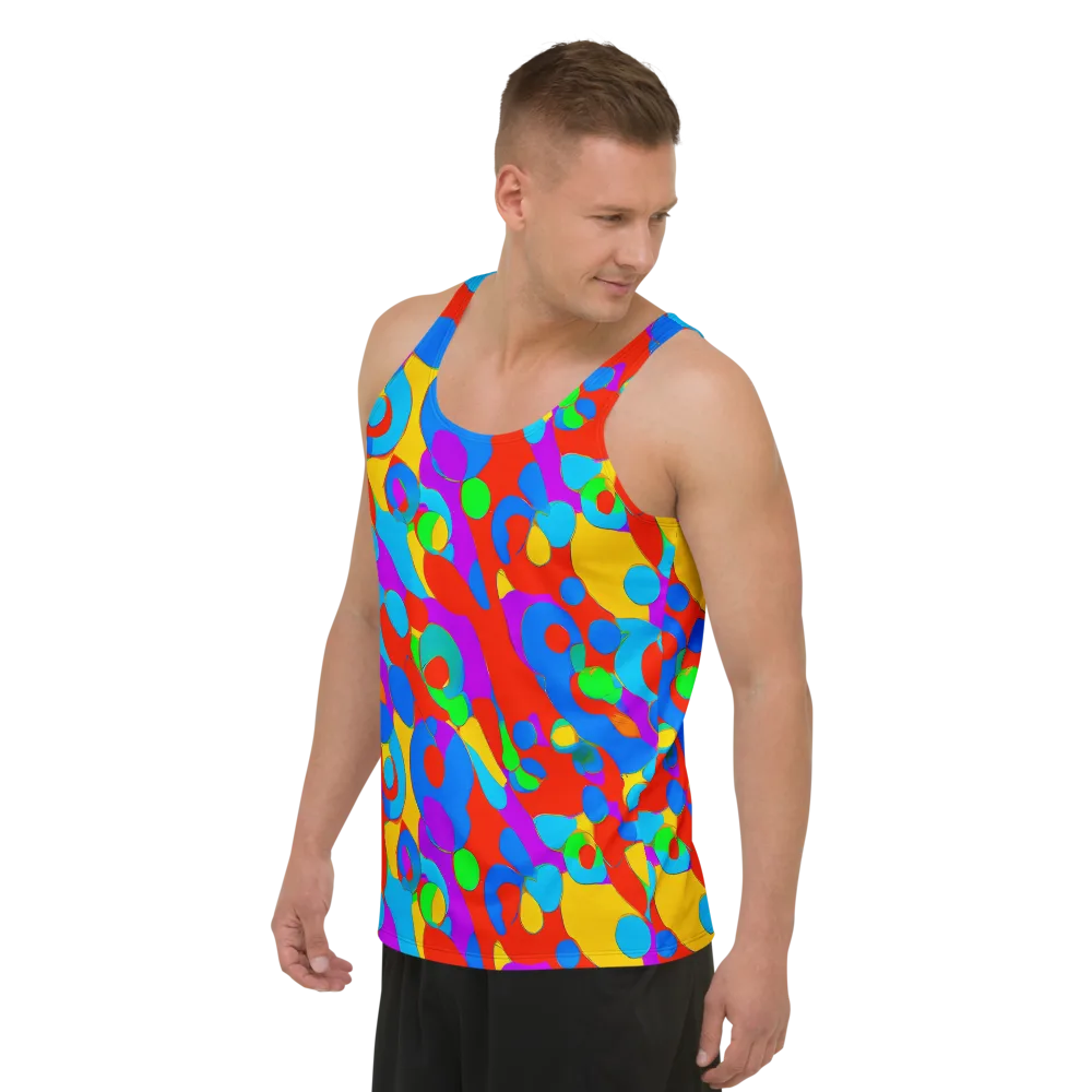 Acid Geometry on Men's Tank Top — Left Front