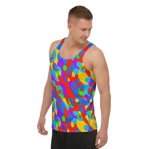 Acid Geometry on a Men's Tank Top