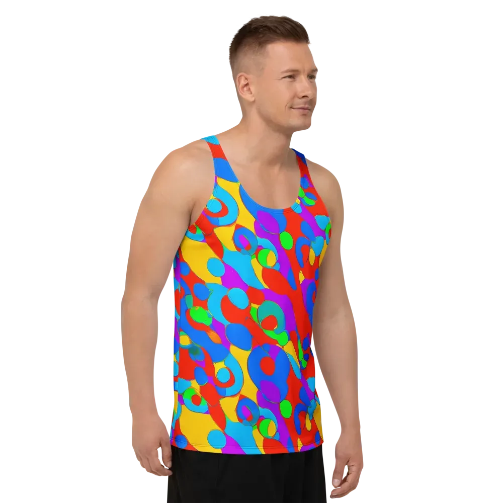Acid Geometry on Men's Tank Top — Right Front