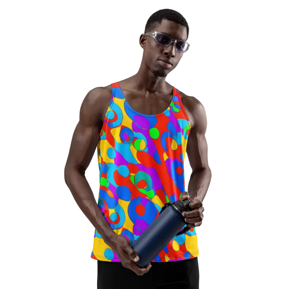 Acid Geometry on Men's Tank Top — Front