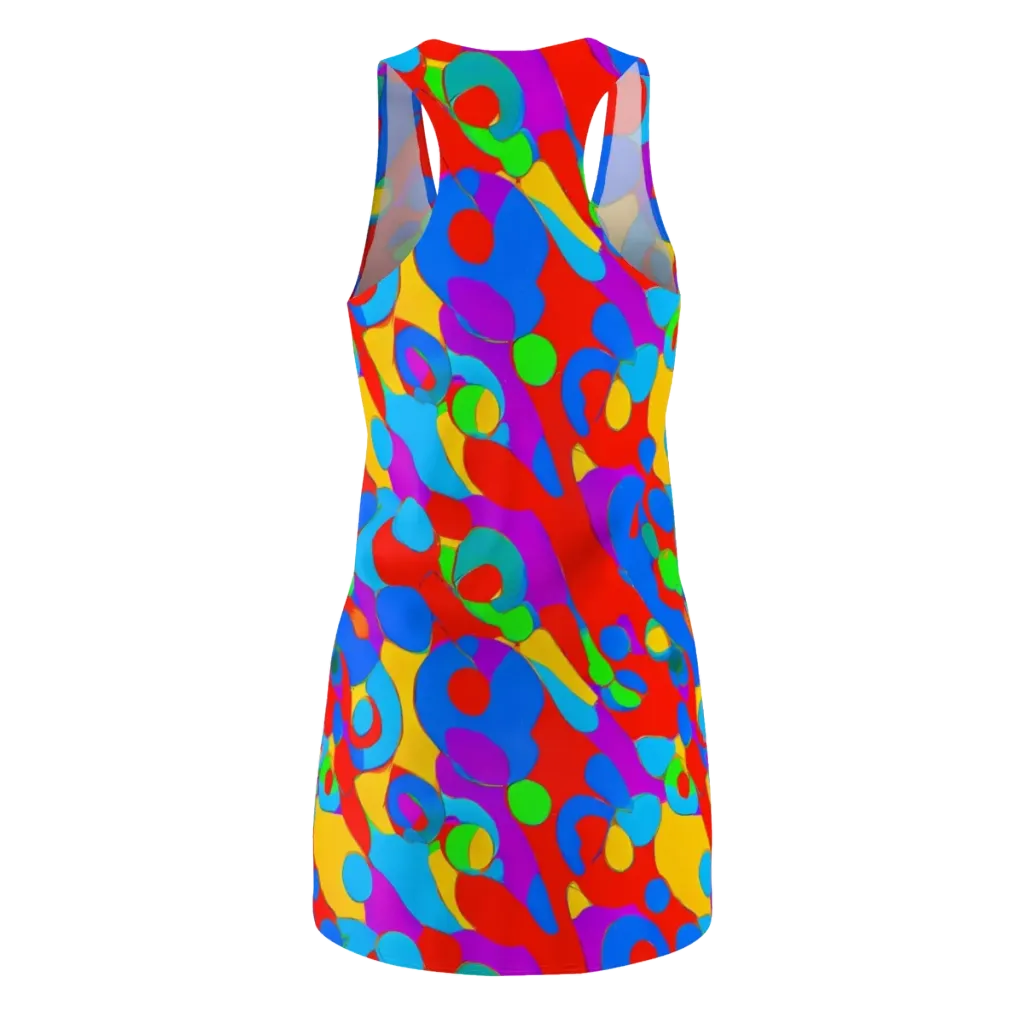 Acid Geometry on Racerback Dress — Back