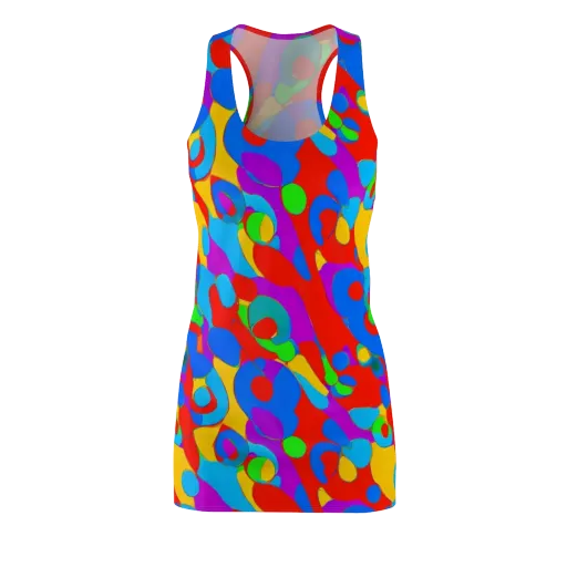 Acid Geometry on a Racerback Dress