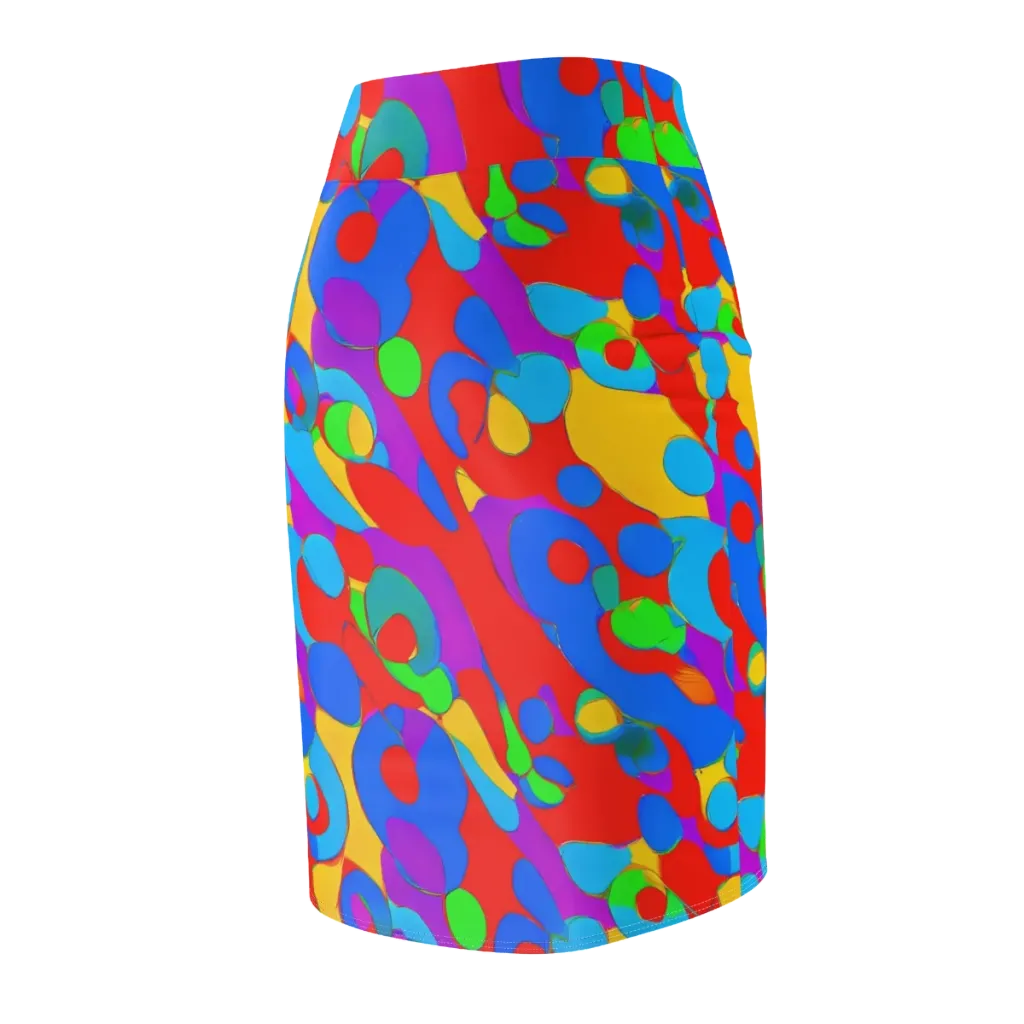Acid Geometry on Pencil Skirt — Back Side