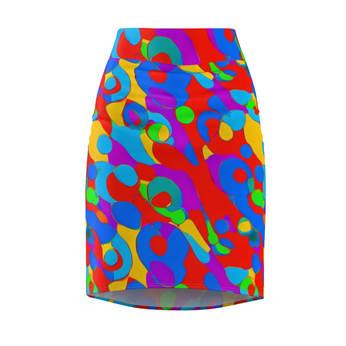 Acid Geometry on Pencil Skirt — Front