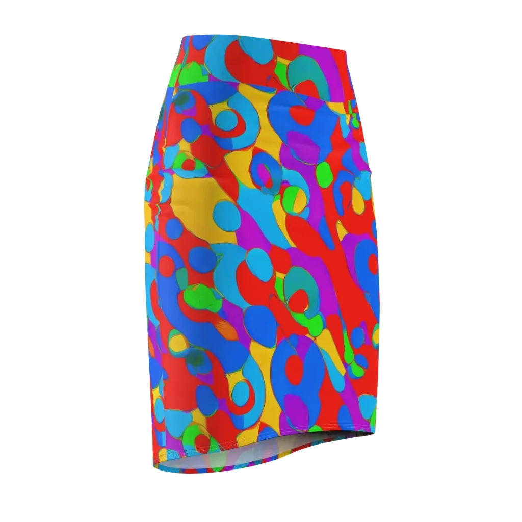 Acid Geometry on Pencil Skirt — Front Side