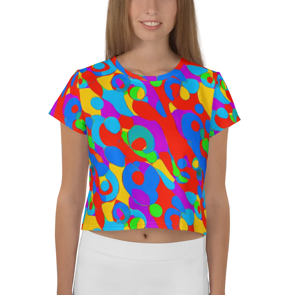 Acid Geometry on Crop Tee — Front