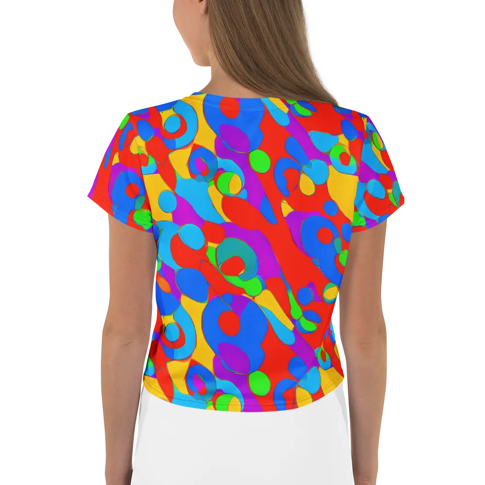 Acid Geometry on Crop Tee — Back