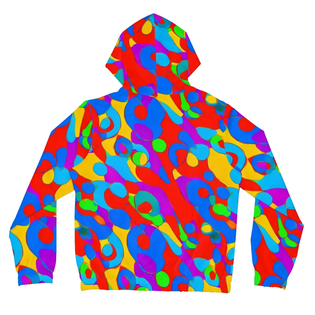 Acid Geometry on Women's Full-Zip Hoodie — Back