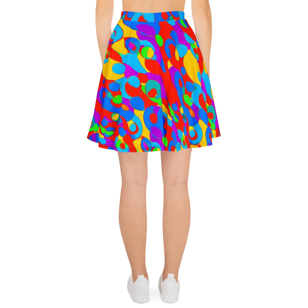 Acid Geometry on Skater Skirt — Back