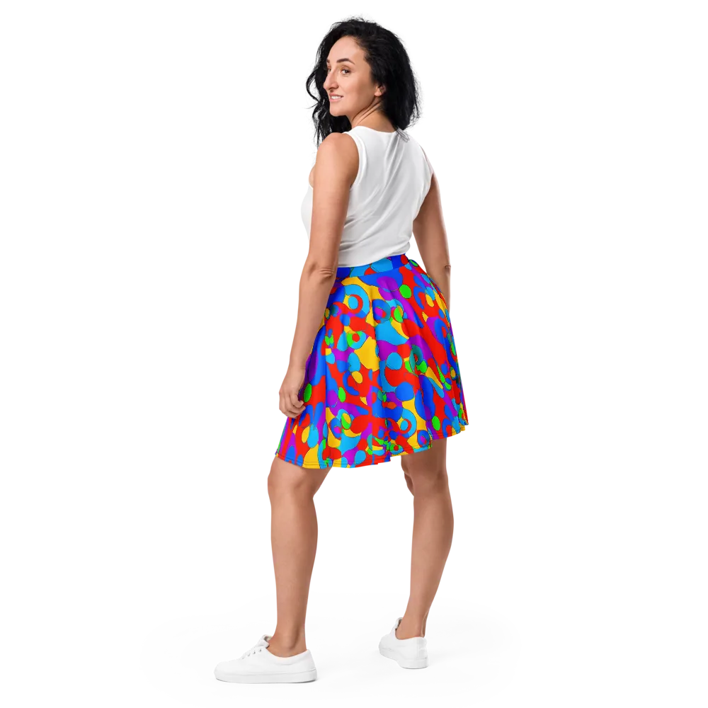 Acid Geometry on Skater Skirt — Back