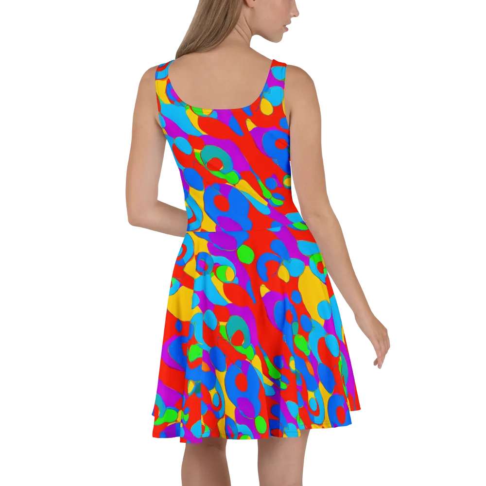 Acid Geometry on Skater Dress — Back