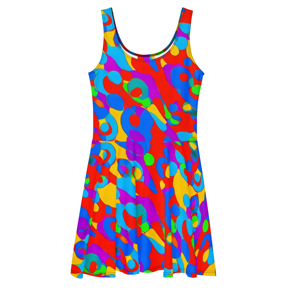 Acid Geometry on Skater Dress — Front