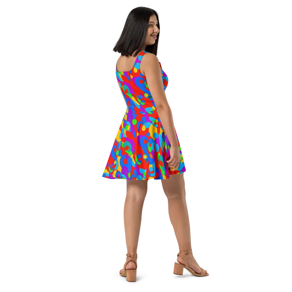 Acid Geometry on Skater Dress — Right