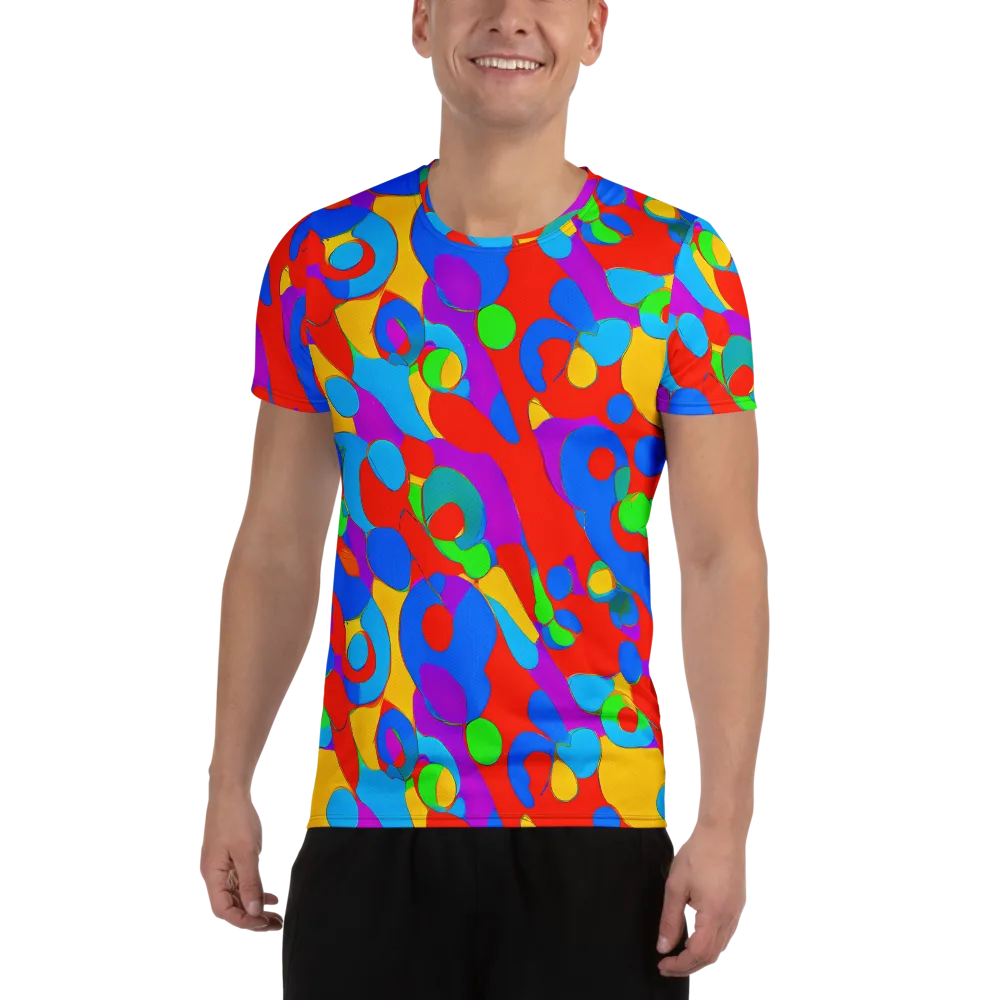 Acid Geometry on Men's Athletic T-Shirt — Front